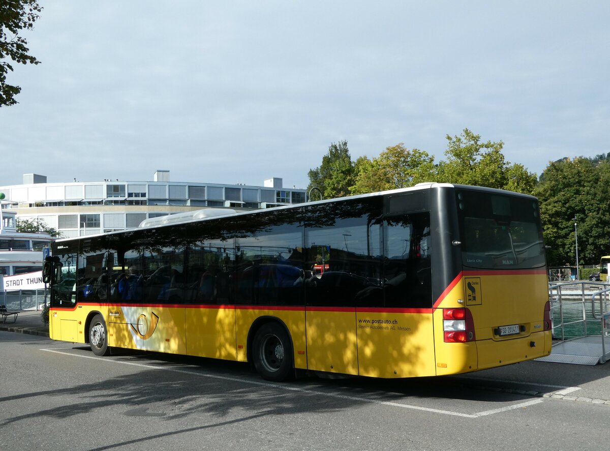 (240'129) - Steiner, Messen - SO 20'141 - MAN am 18. September 2022 bei der Schifflndte Thun