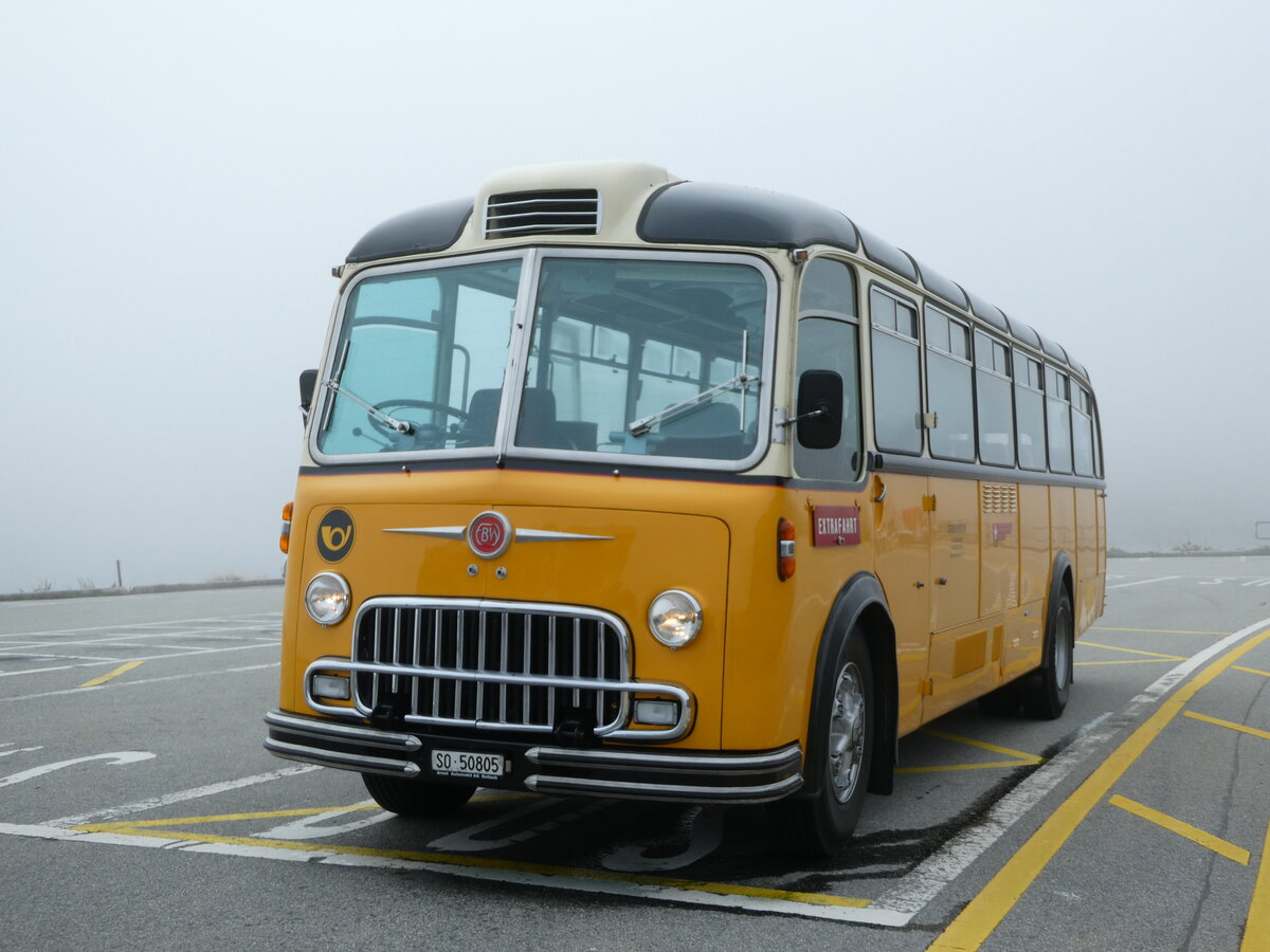 (240'271) - Gerber, Matzendorf - SO 50'805 - FBW/R&J (ex Kontiki, Wettingen; ex P 24'001; ex P 21'501) am 25. September 2022 in Grimsel, Passhhe