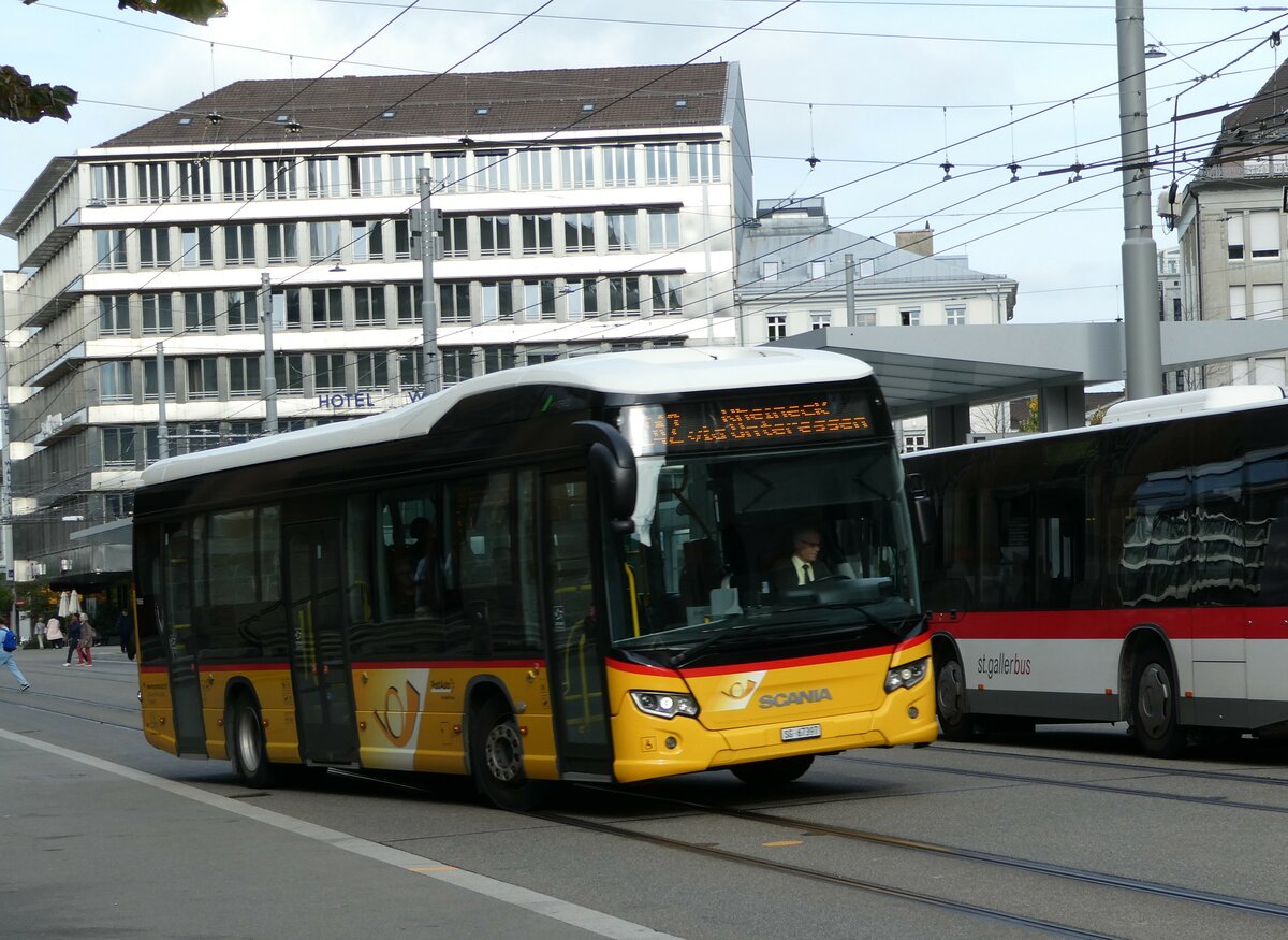 (240'992) - Schwizer, Goldach - SG 67'397 - Scania am 11. Oktober 2022 beim Bahnhof St. Gallen