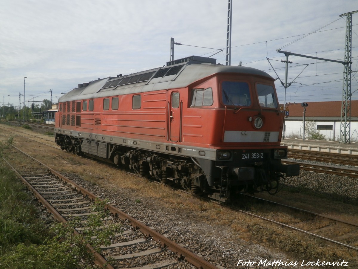 241 353 der Erfurter Bahn Service (EBS) abgestellt in Delitzsch unt Bf am 9.5.15