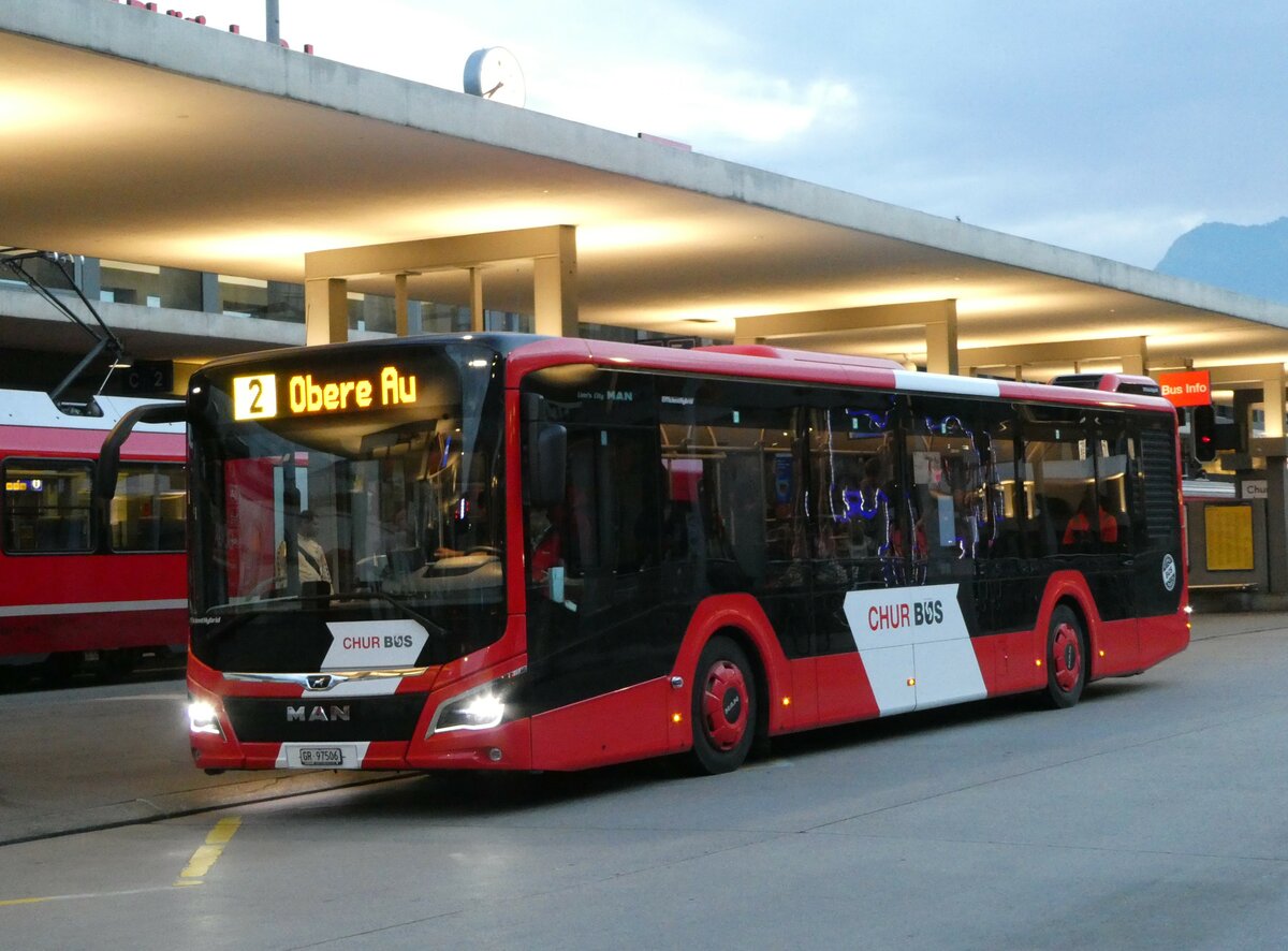 (241'045) - Chur Bus, Chur - Nr. 6/GR 97'506 - MAN am 12. Oktober 2022 beim Bahnhof Chur