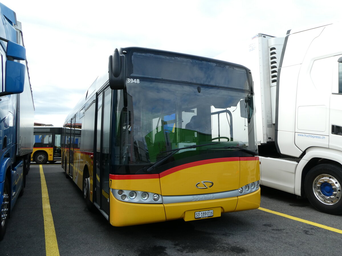 (241'373) - PostAuto Nordschweiz - Nr. 7/SO 189'016 - Solaris (ex PostAuto Bern Nr. 7; ex Klopfstein, Laupen Nr. 7) am 15. Oktober 2022 in Kerzers, Interbus