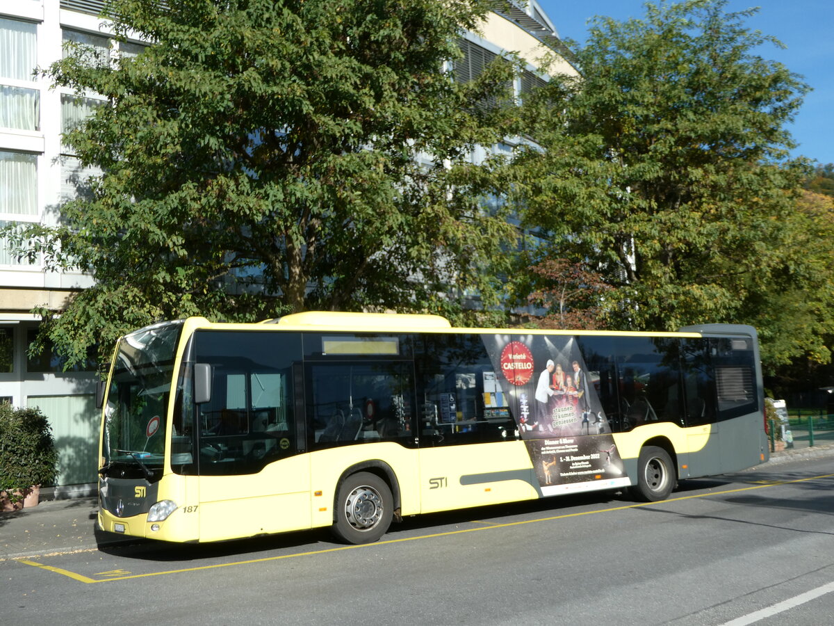 (241'455) - STI Thun - Nr. 187/BE 804'187 - Mercedes am 17. Oktober 2022 bei der Schifflndte Thun