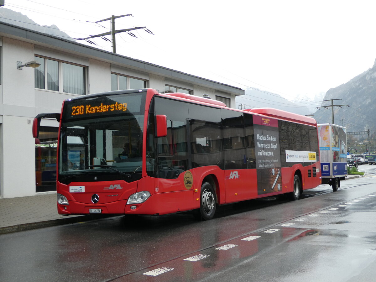 (241'650) - AFA Adelboden - Nr. 95/BE 26'774 - Mercedes am 21. Oktober 2022 beim Bahnhof Frutigen