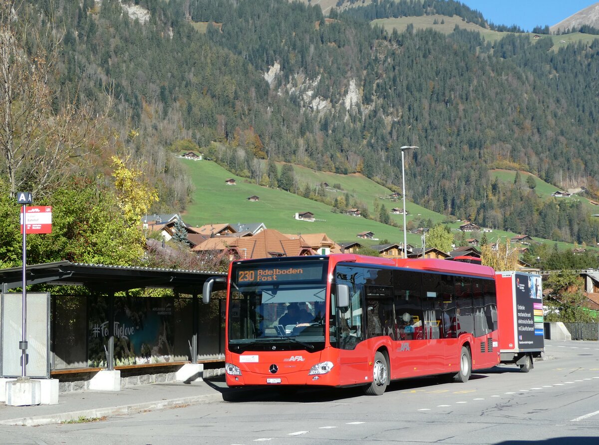 (241'866) - AFA Adelboden - Nr. 27/BE 26'773 - Mercedes am 27. Oktober 2022 beim Bahnhof Frutigen