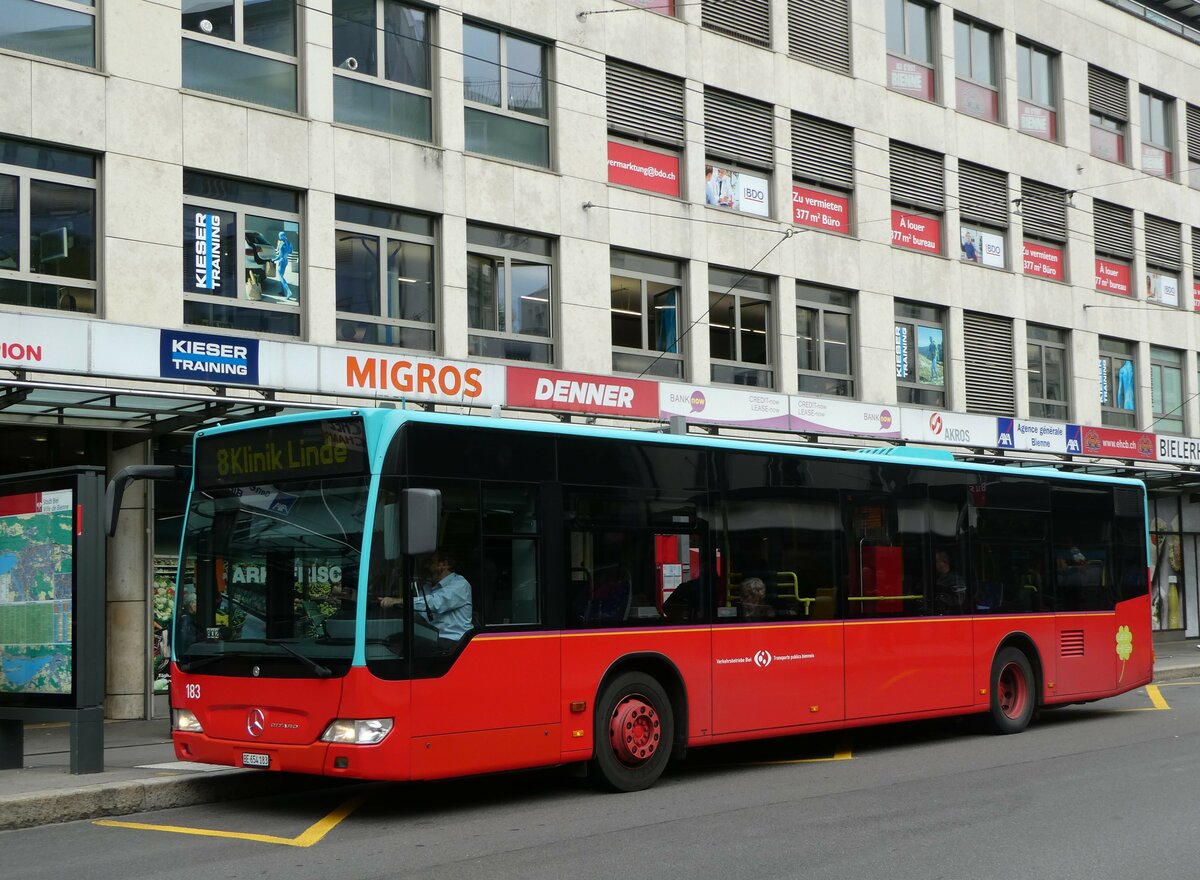 (241'910) - VB Biel - Nr. 183/BE 654'183 - Mercedes am 29. Oktober 2022 in Biel, Guisanplatz