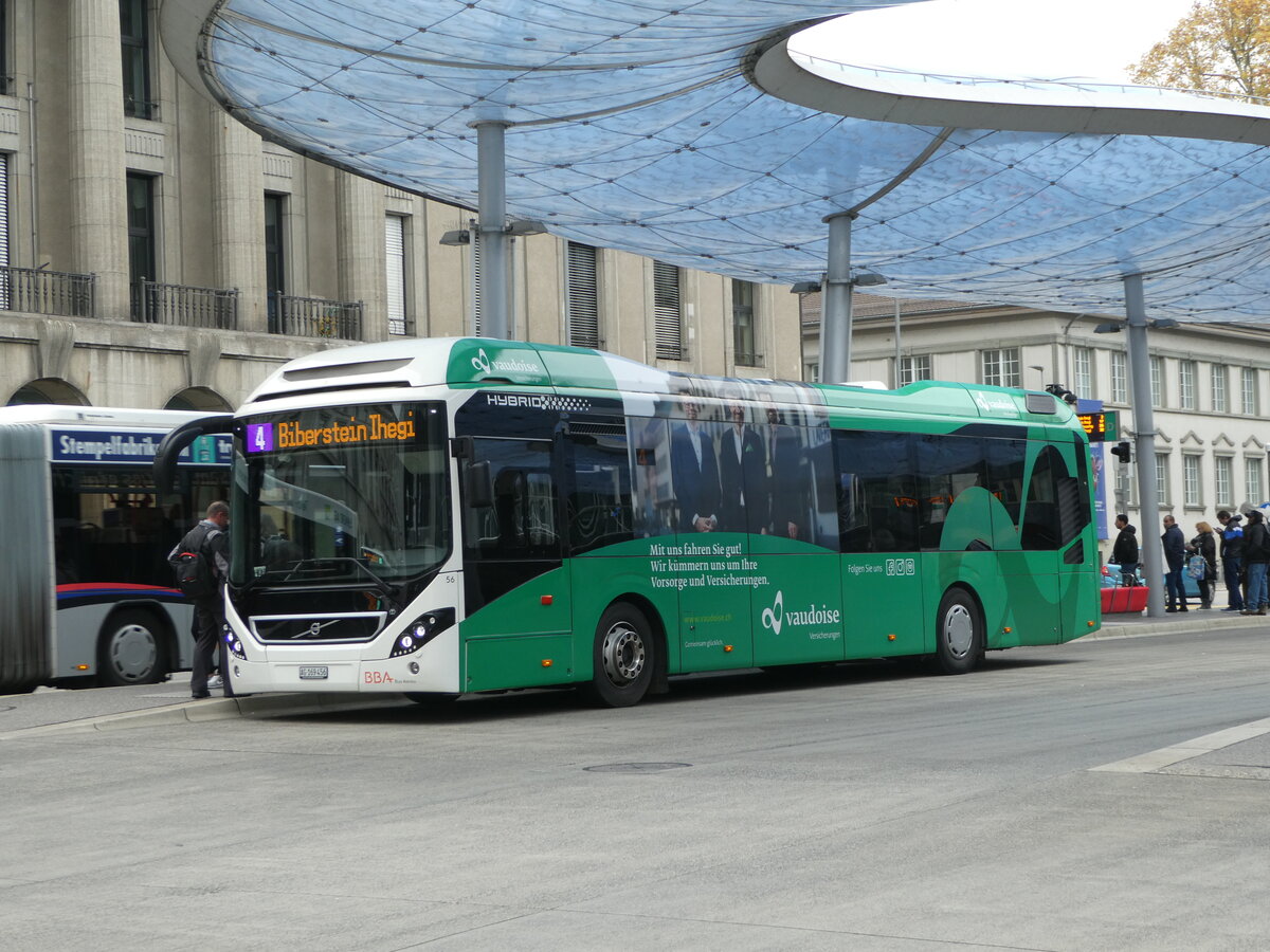 (242'554) - BBA Aarau - Nr. 56/AG 169'456 - Volvo am 12. November 2022 beim Bahnhof Aarau 