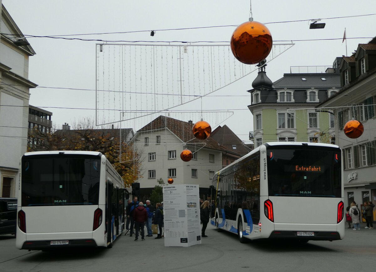 (242'570) - BOGG Wangen b.O. - Nr. 120/SO 174'980 + Nr. 121/SO 175'024 - MAN am 12. November 2022 in Olten, Kirchgasse