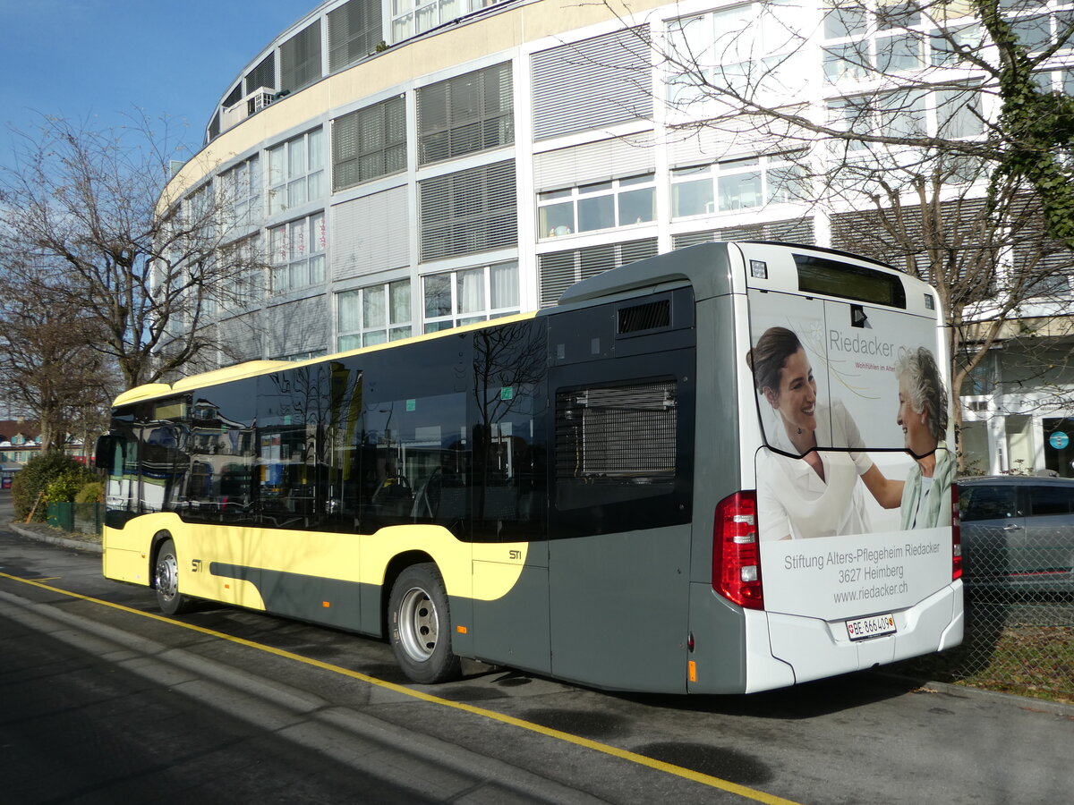 (244'029) - STI Thun - Nr. 409/BE 866'409 - Mercedes am 19. Dezember 2022 bei der Schifflndte Thun