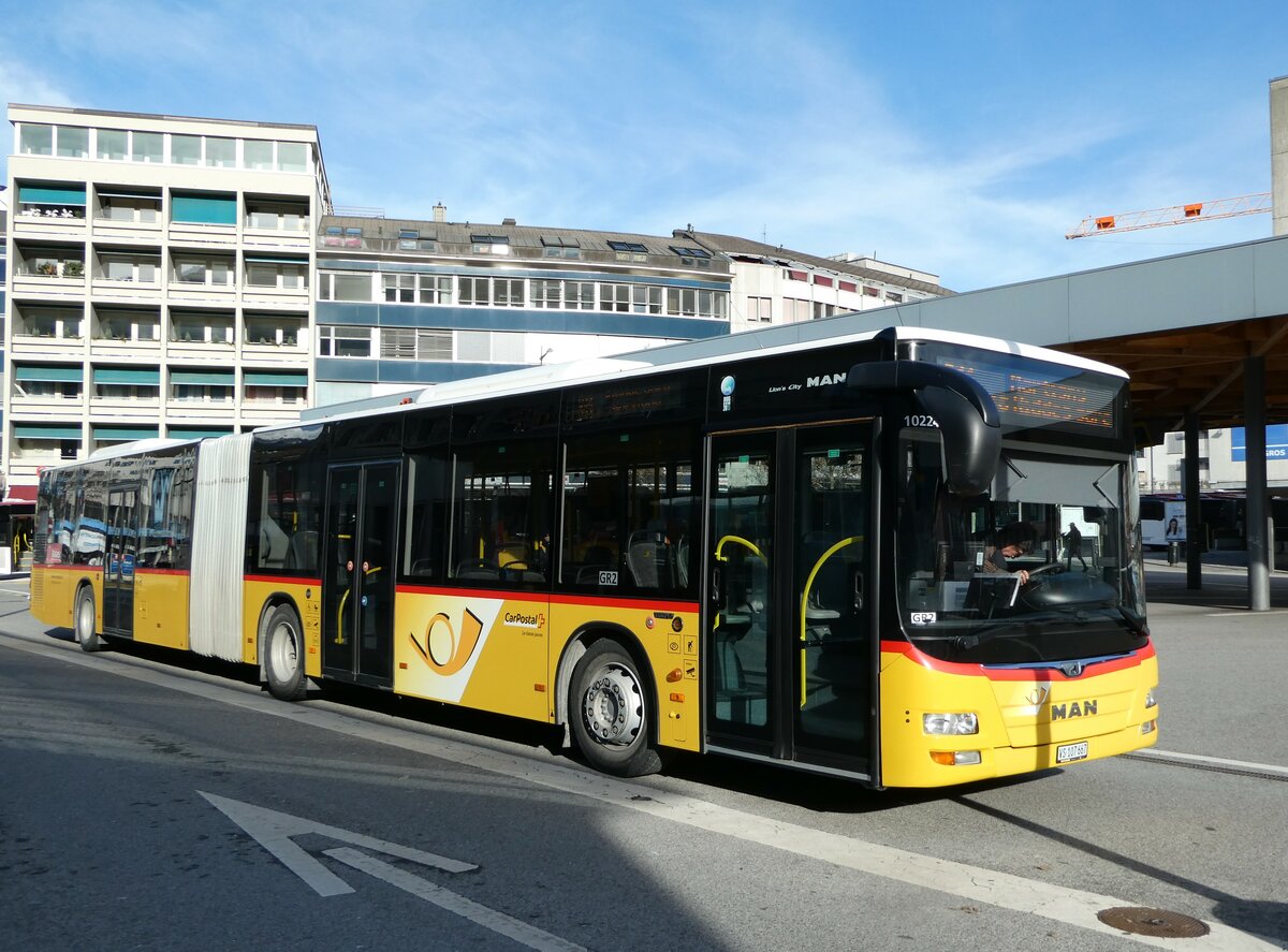 (244'254) - Buchard, Leytron - VS 107'667 - MAN am 28. Dezember 2022 beim Bahnhof Sion