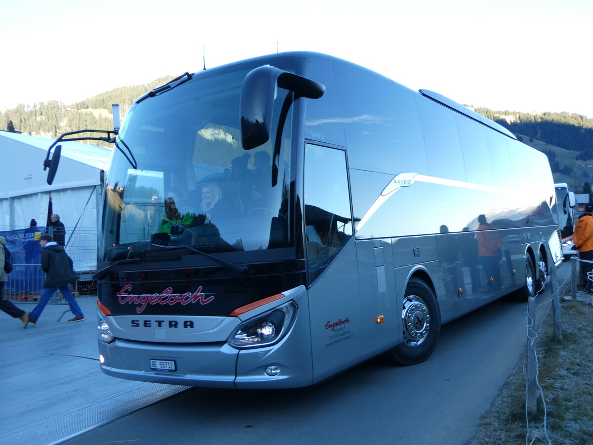 (244'554) - Engeloch, Riggisberg - BE 55'712 - Setra am 7. Januar 2023 in Adelboden, Weltcup