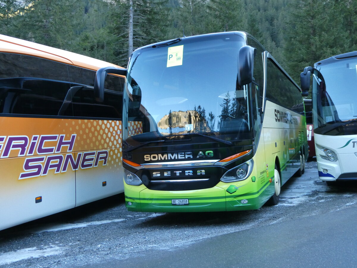 (244'667) - Sommer, Grnen - BE 26'858 - Setra am 7. Januar 2023 in Adelboden, Unter dem Birg