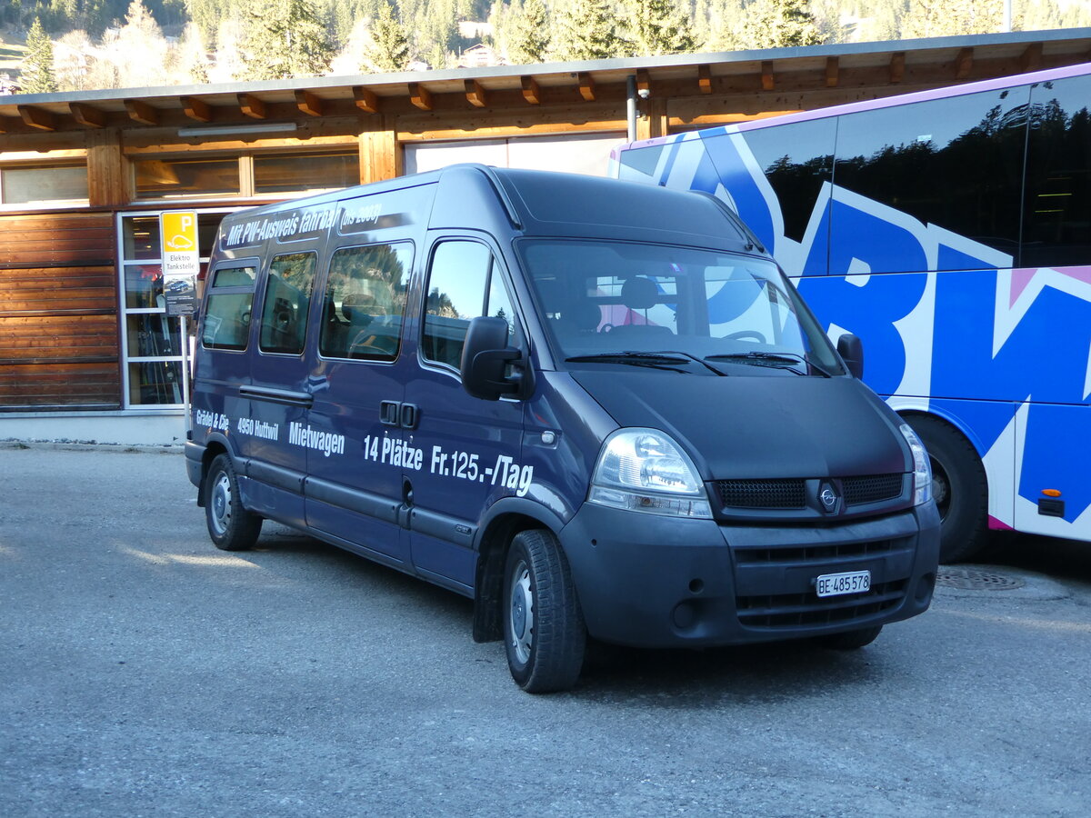 (244'775) - Grdel, Huttwil - BE 485'578 - Opel am 7. Januar 2023 in Adelboden, ASB