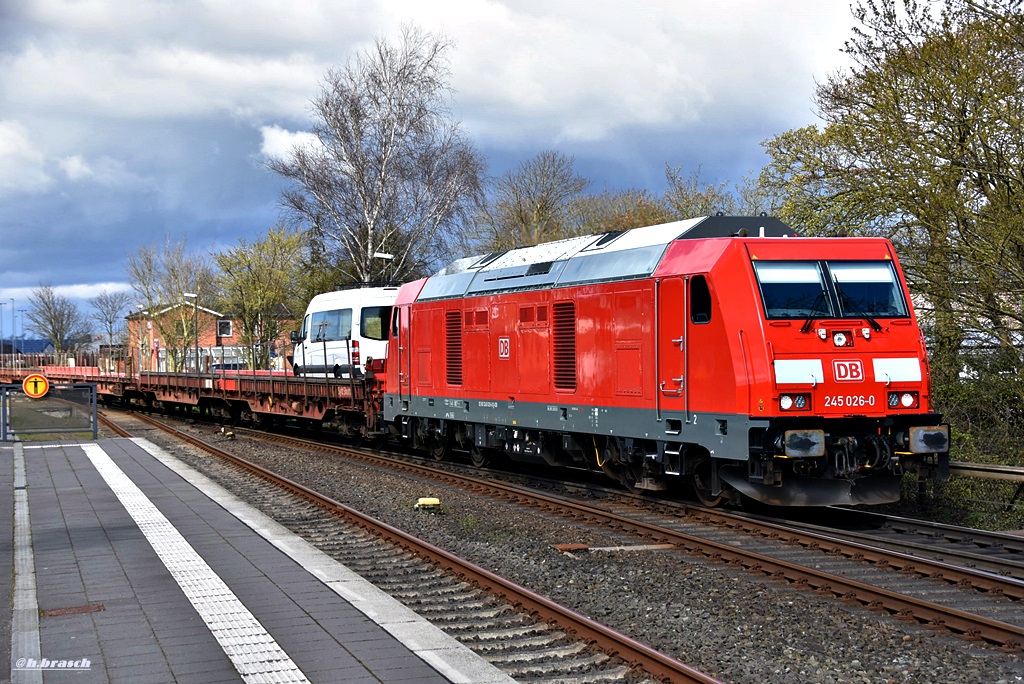 245 026-0 fuhr mit den sylt-shuttle zum bahnhof niebüll,17.04.17