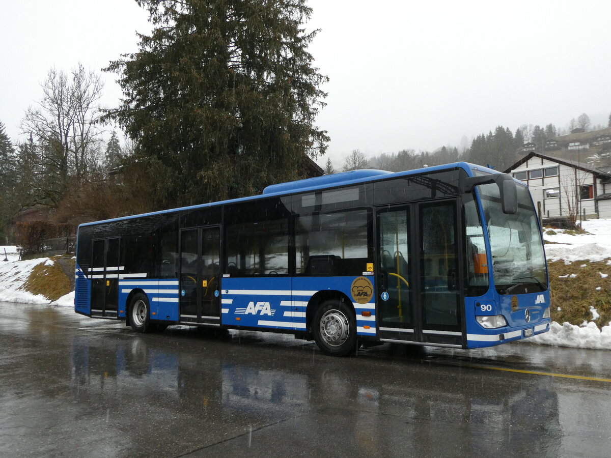 (245'079) - AFA Adelboden - Nr. 90/BE 398'916 - Mercedes am 15. Januar 2023 beim Bahnhof Lenk