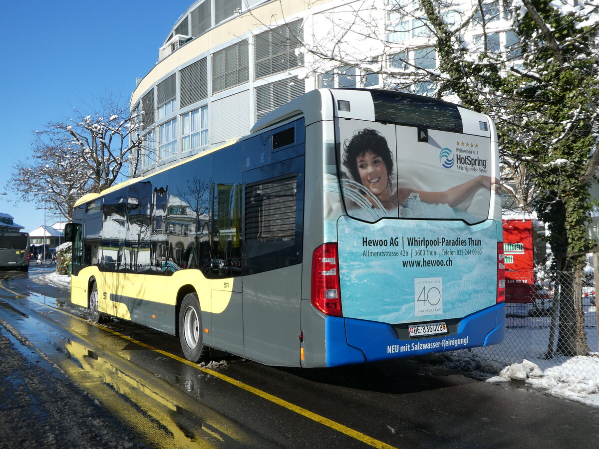 (245'196) - STI Thun - Nr. 408/BE 836'408 - Mercedes am 19. Januar 2023 bei der Schifflndte Thun