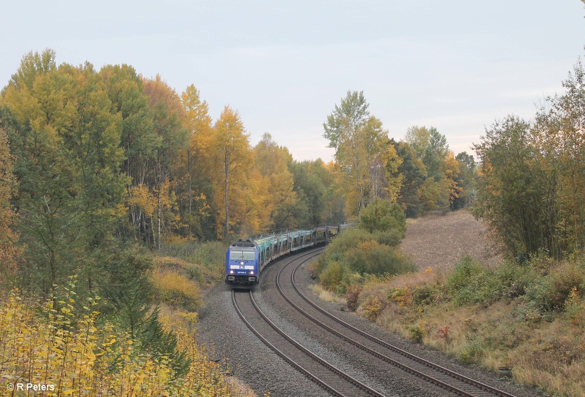 246 049-2 zieht den DGS95177 Regensburg Bbf - Mosel kurz hinter Wiesau/Oberpfalz. 24.10.16