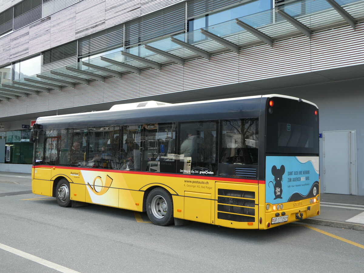 (246'522) - Gessinger, Bad Ragaz - GR 177'050/PID 10'905 - Solaris am 24. Februar 2023 beim Bahnhof Landquart