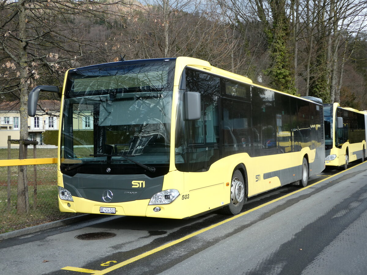 (247'217) - STI Thun - Nr. 503/BE 414'503 - Mercedes am 14. Mrz 2023 bei der Schifflndte Thun