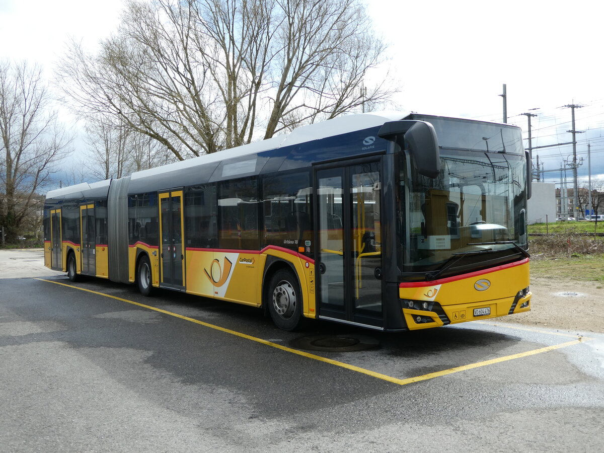 (247'660) - CarPostal Ouest - VD 604'476/PID 11'589 - Solaris am 25. Mrz 2023 in Yverdon, Garage