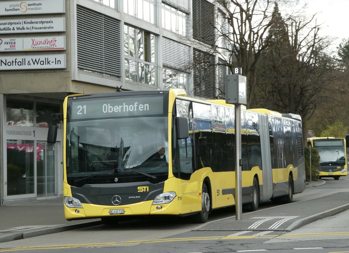(247'923) - STI Thun - Nr. 710/BE 432'710 - Mercedes am 1. April 2023 beim Bahnhof Thun
