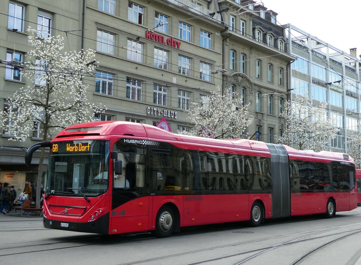 (248'223) - Bernmobil, Bern - Nr. 885/BE 832'885 - Volvo am 8. April 2023 beim Bahnhof Bern