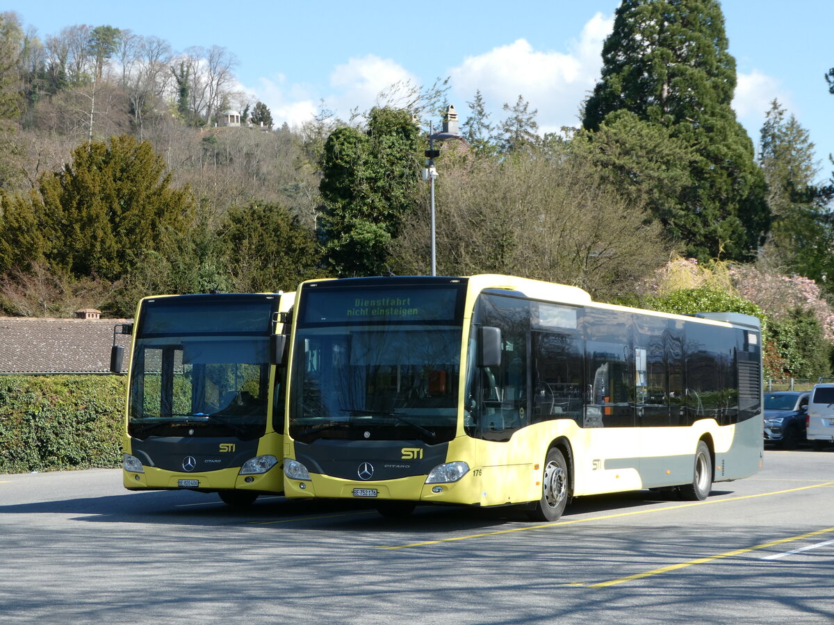 (248'327) - STI Thun - Nr. 176/BE 752'176 - Mercedes am 9. April 2023 bei der Schifflndte Thun