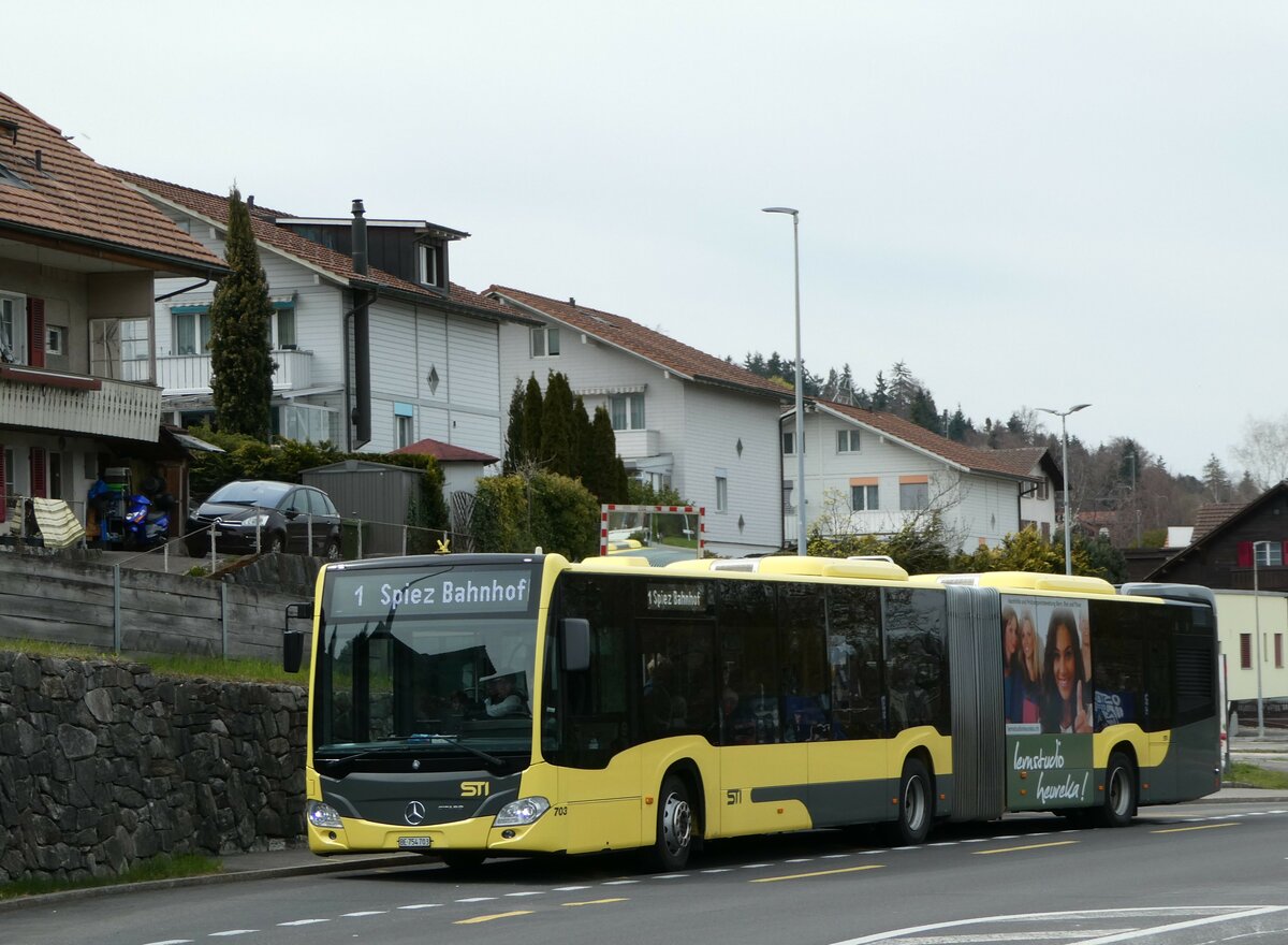 (248'351) - STI Thun - Nr. 703/BE 754'703 - Mercedes am 10. April 2023 in Gwatt, Deltapark