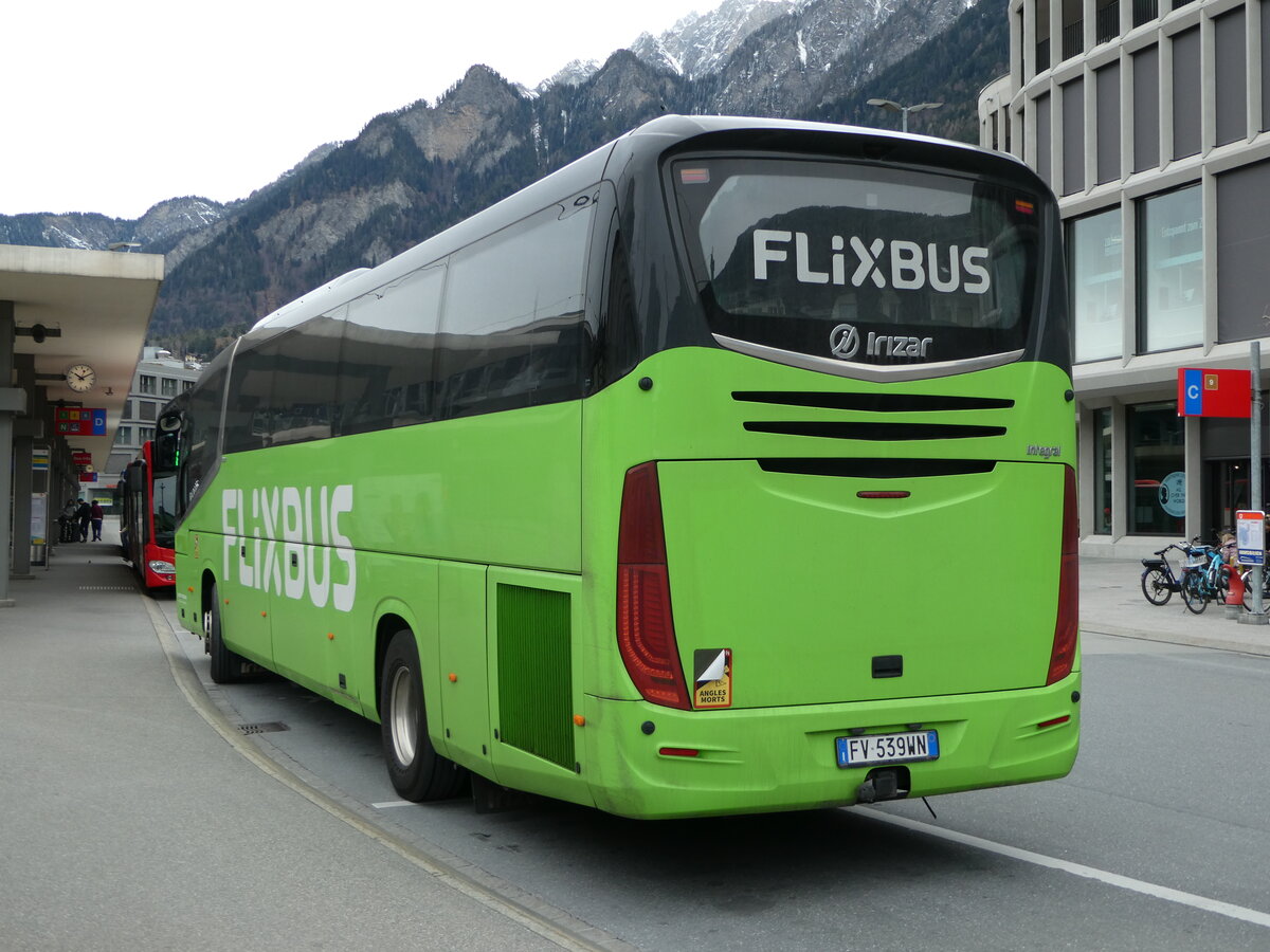 (248'574) - Aus Italien: Borman, Racale - FV-539 WN - Irizar am 15. April 2023 beim Bahnhof Chur