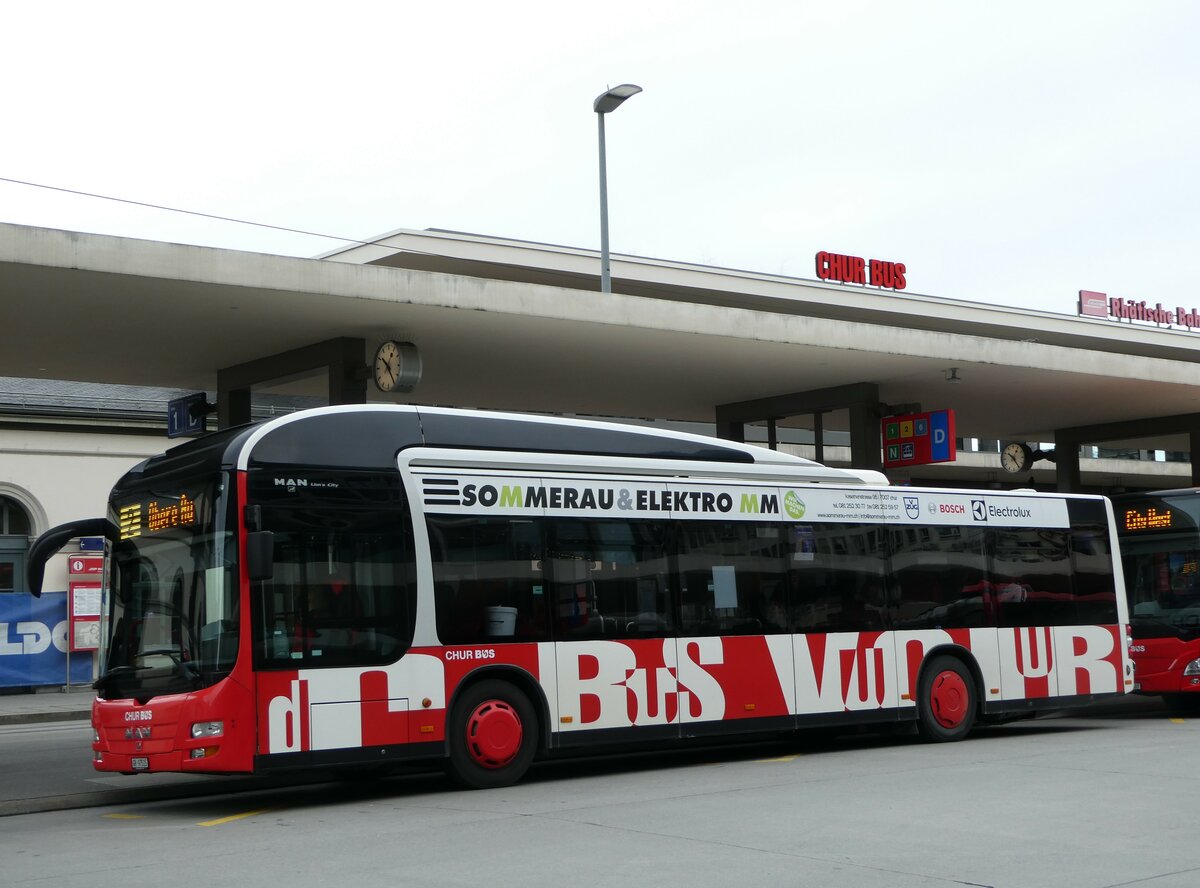 (248'585) - Chur Bus, Chur - Nr. 15/GR 97'515 - MAN am 15. April 2023 beim Bahnhof Chur