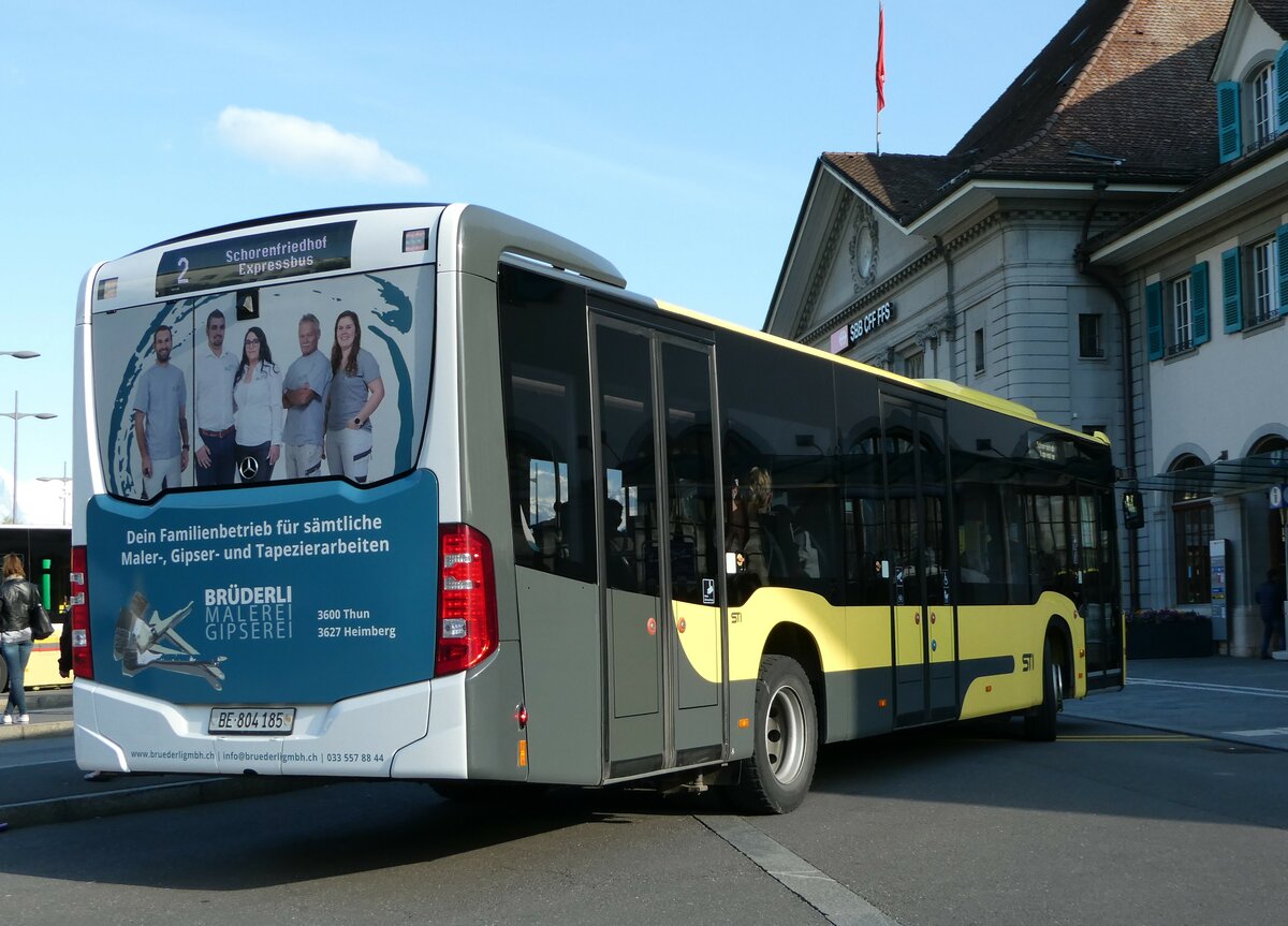 (249'518) - STI Thun - Nr. 185/BE 804'185 - Mercedes am 3. Mai 2023 beim Bahnhof Thun