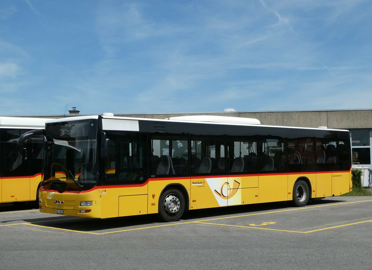 (249'647) - PostAuto Zentralschweiz - Nr. 6/OW 10'003/PID 4930 - MAN (ex Dillier, Sarnen Nr. 6) am 5. Mai 2023 in Yverdon, Garage