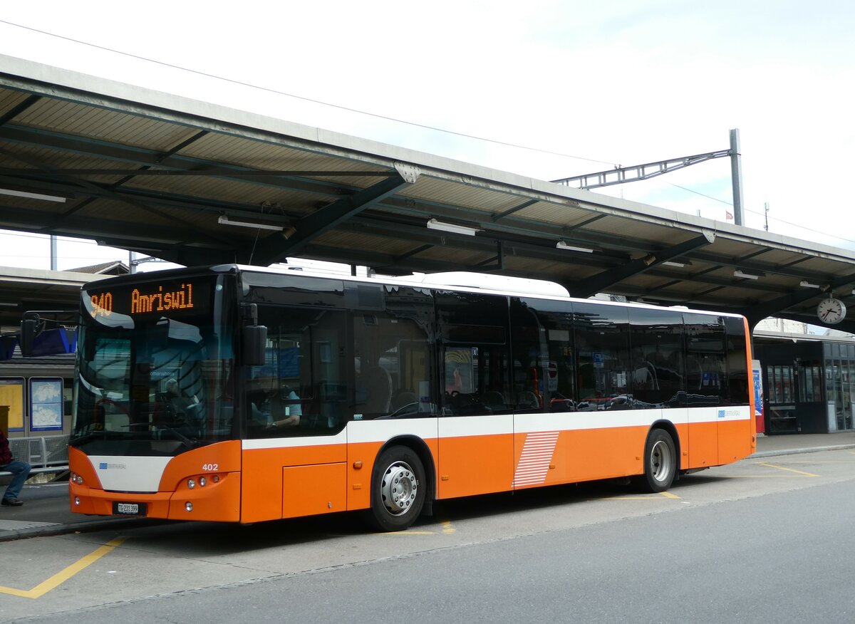 (249'827) - BOTG Amriswil - Nr. 402/TG 231'399 - Neoplan (ex Nr. 6) am 8. Mai 2023 beim Bahnhof Romanshorn