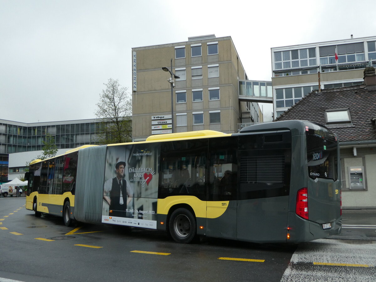 (249'847) - STI Thun - Nr. 714/BE 427'714 - Mercedes am 12. Mai 2023 beim Bahnhof Thun