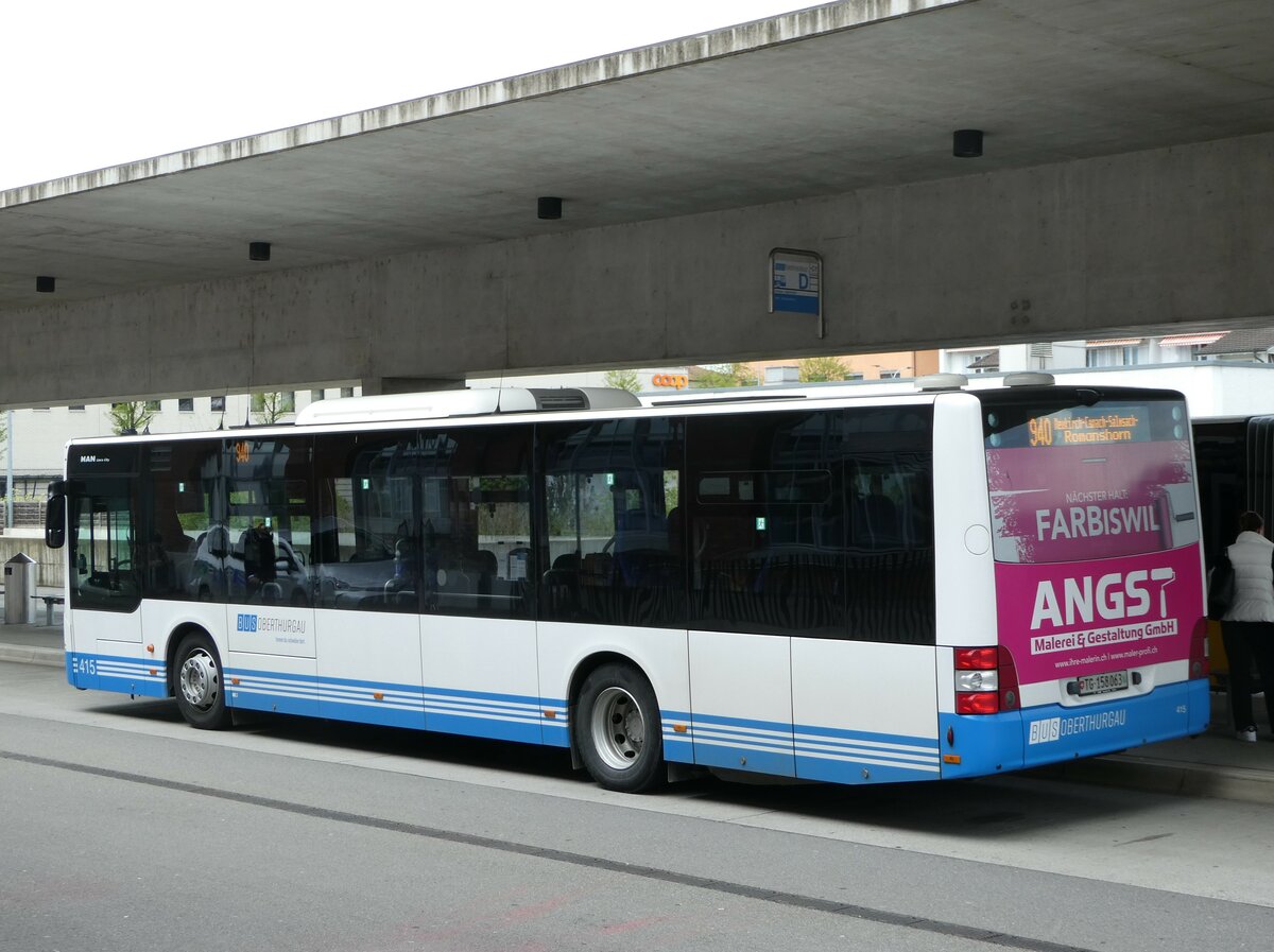 (249'907) - BOTG Amriswil - Nr. 415/TG 158'063 - MAN am 12. Mai 2023 in Arbon, Bushof