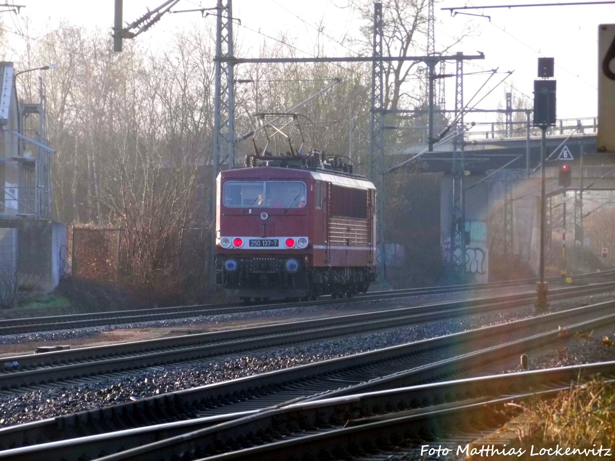 250 137 Fhrt in Richtung LEG Abstellanlage in Delitzsch am 24.3.17