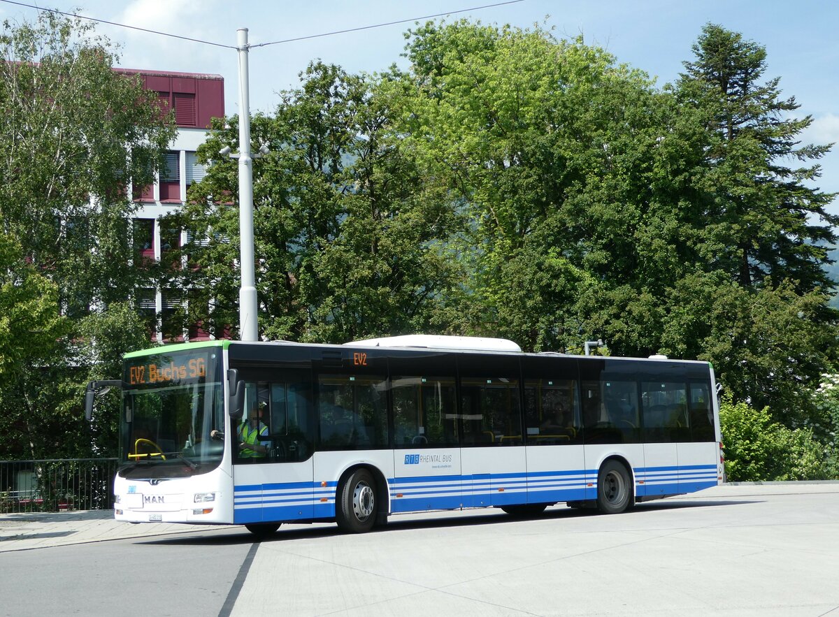 (250'763) - RTB Altsttten - Nr. 914/SG 482'210 - MAN (ex PostBus/A BD 15'358) am 30. Mai 2023 beim Bahnhof Buchs