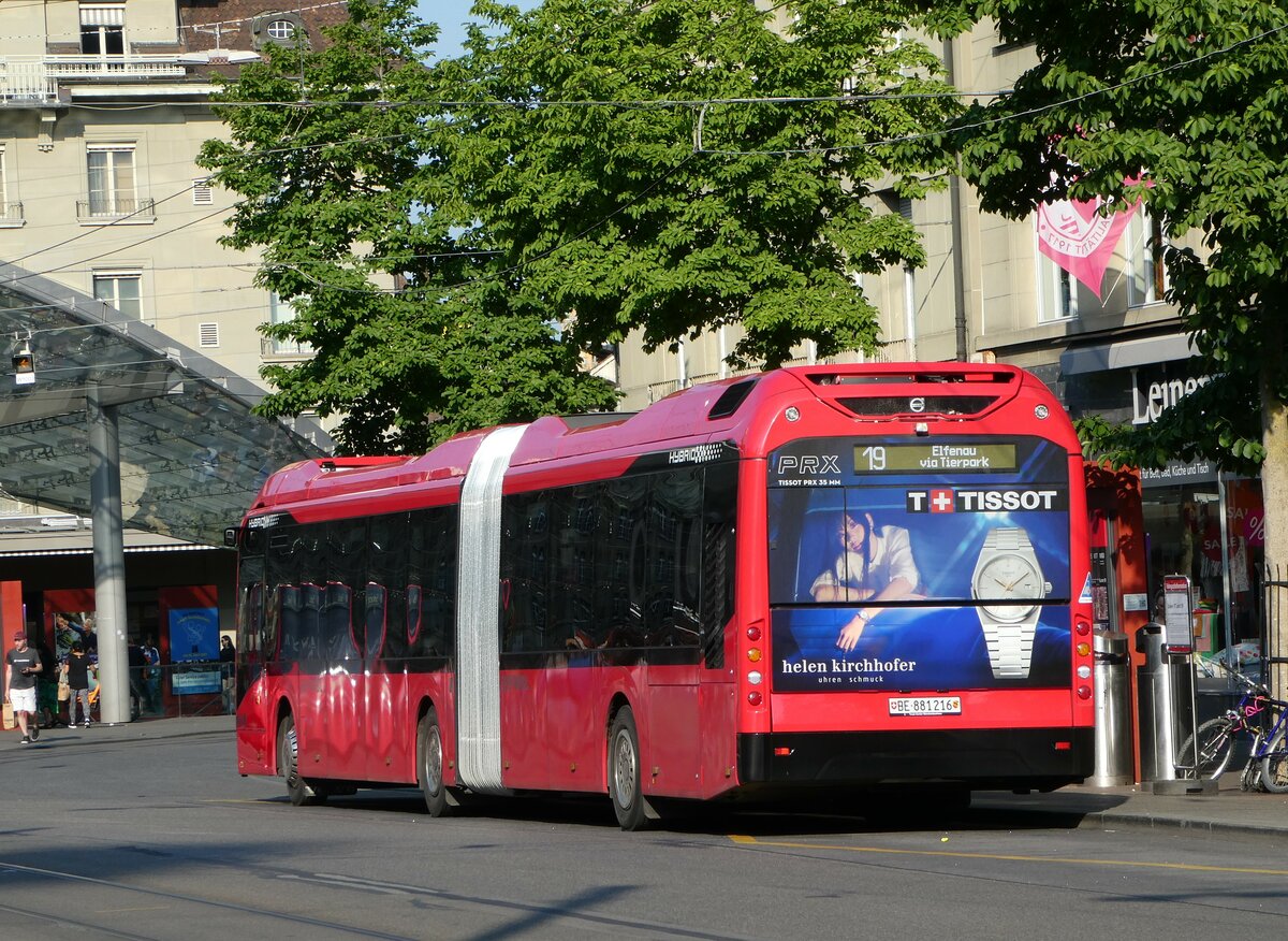 (251'329) - Bernmobil, Bern - Nr. 216/BE 881'216 - Volvo am 10. Juni 2023 beim Bahnhof Bern