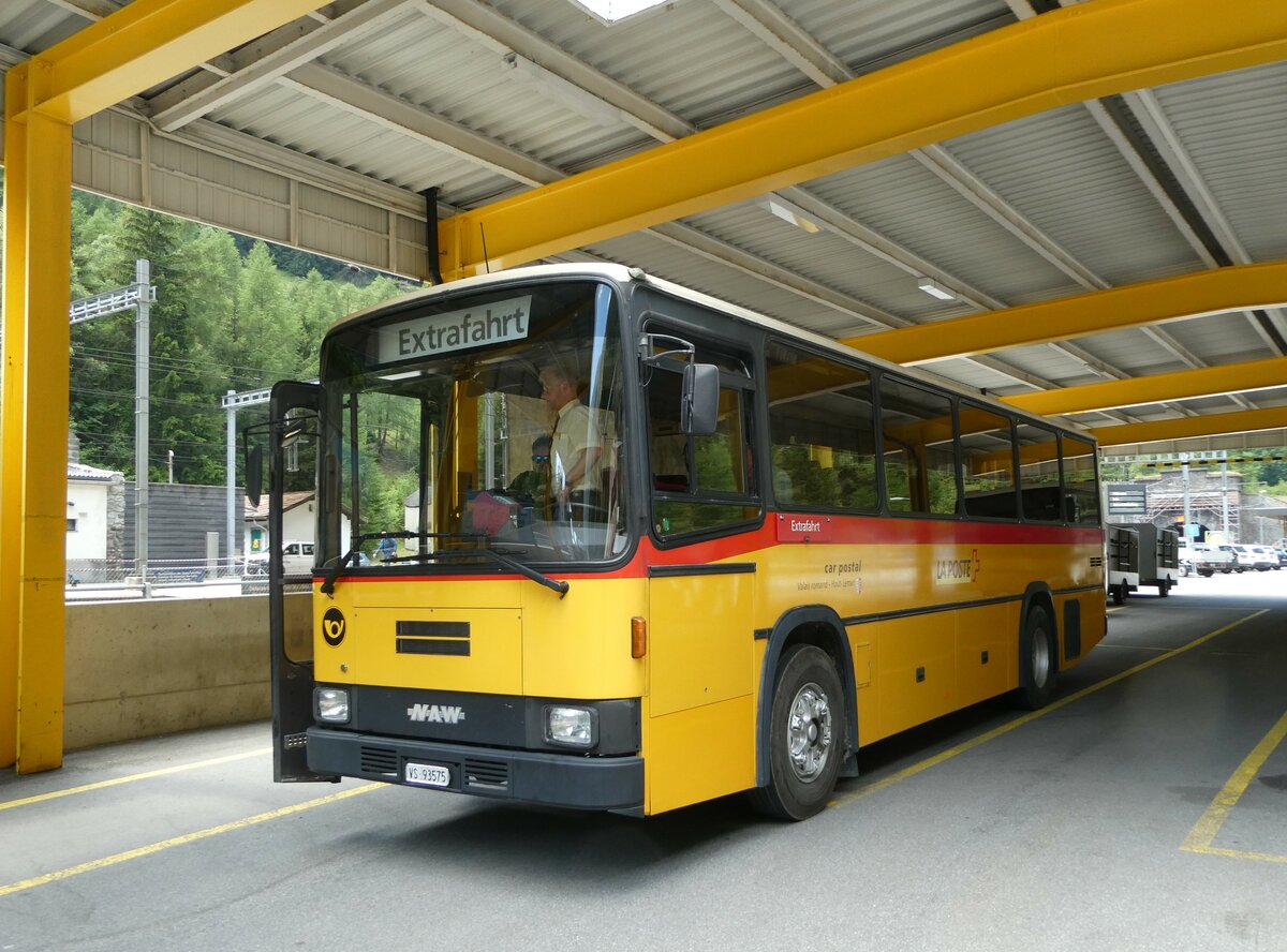 (252'077) - Oser, Brchen - VS 93'575 - NAW/Lauber (ex Epiney, Ayer PID 1076) am 25. Juni 2023 beim Bahnhof Goppenstein