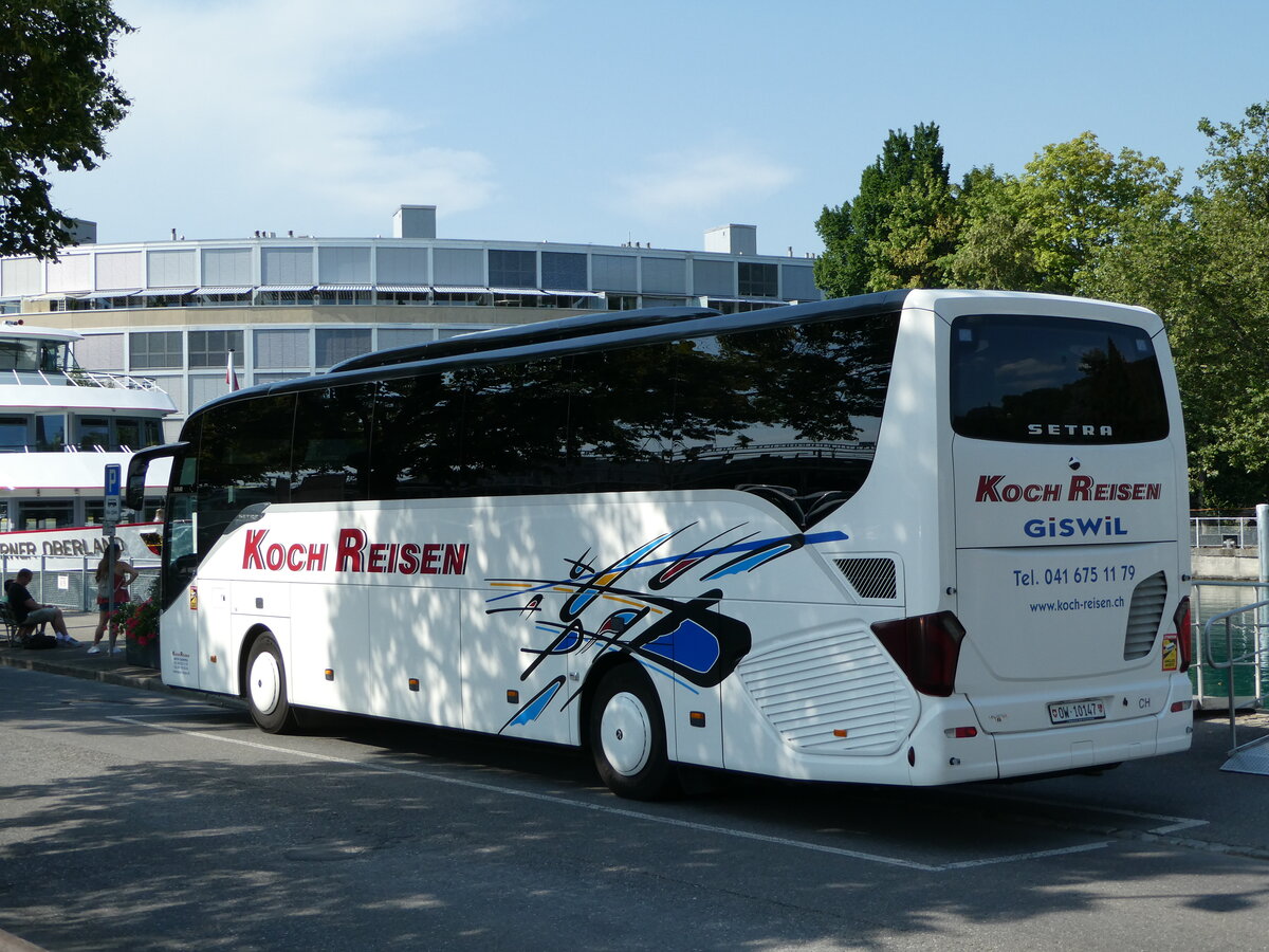 (252'643) - Koch, Giswil - OW 10'147 - Setra am 11. Juli 2023 bei der Schifflndte Thun