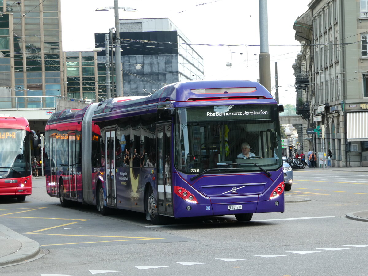 (252'791) - Bernmobil, Bern - Nr. 211/BE 881'211 - Volvo am 19. Juli 2023 beim Bahnhof Bern