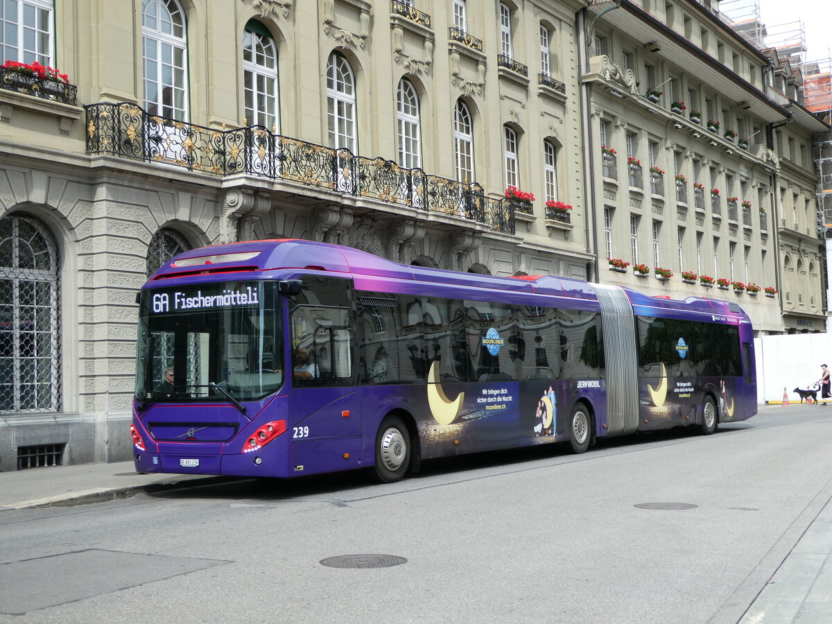 (252'942) - Bernmobil, Bern - Nr. 239/BE 881'239 - Volvo am 24. Juli 2023 in Bern, Bundesplatz