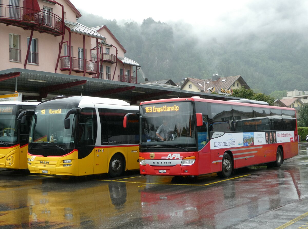 (252'982) - AFA Adelboden - Nr. 24/BE 26'701/PID 10'040 - Setra am 25. Juli 2023 in Meiringen, Postautostation (Einsatz: PostAuto fr Engstlenalp-Bus)