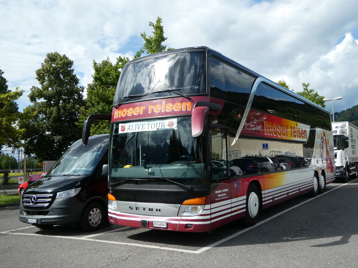 (253'056) - Moser, Flaach - ZH 548'947 - Setra am 26. Juli 2023 in Thun, Seestrasse