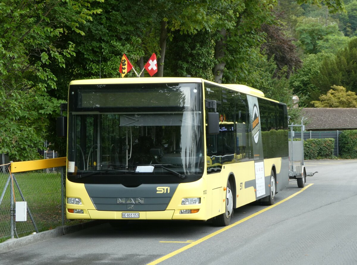 (253'267) - STI Thun - Nr. 153/BE 801'153 - MAN am 1. August 2023 bei der Schifflndte Thun