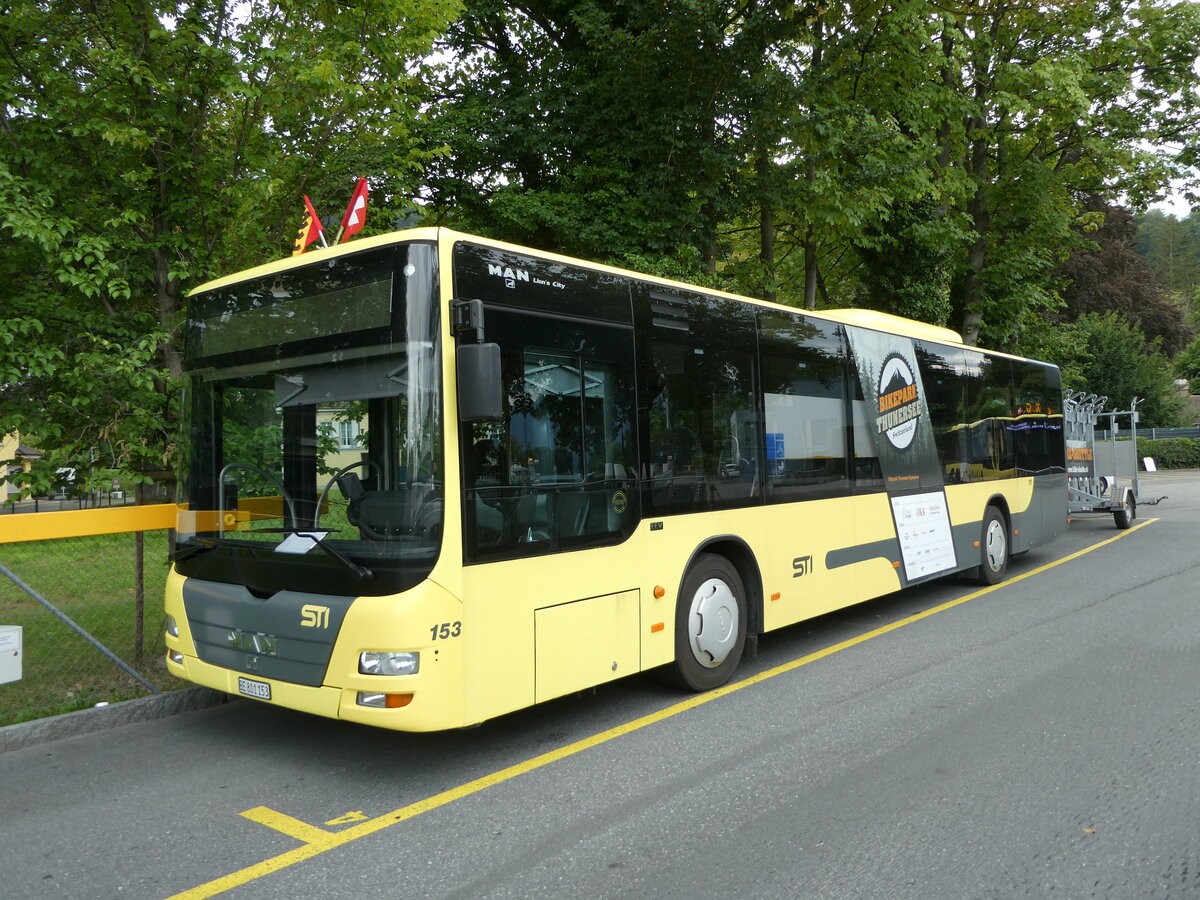 (253'269) - STI Thun - Nr. 153/BE 801'153 - MAN am 1. August 2023 bei der Schifflndte Thun