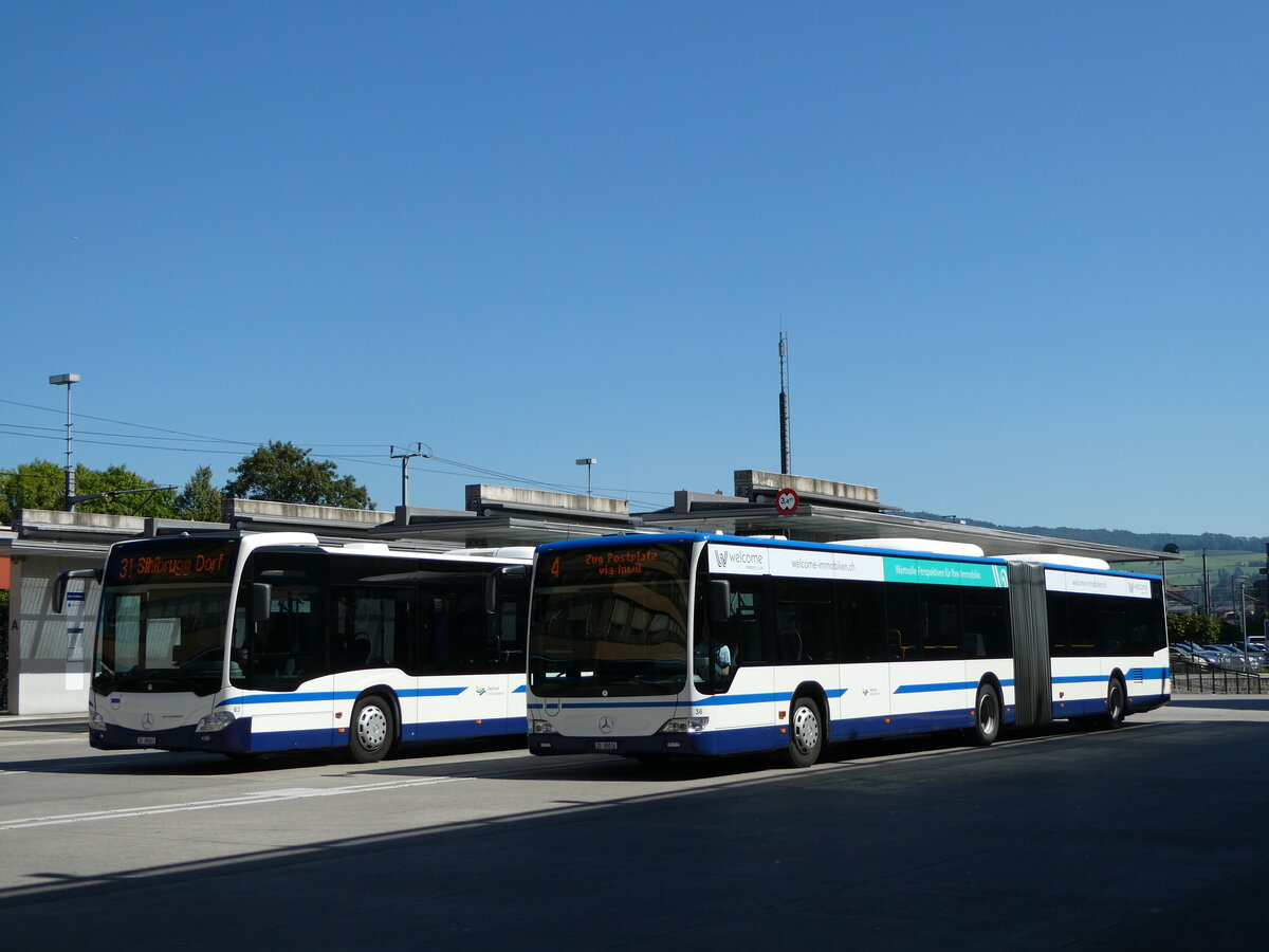 (253'599) - ZVB Zug - Nr. 36/ZG 88'036 - Mercedes am 11. August 2023 beim Bahnhof Baar