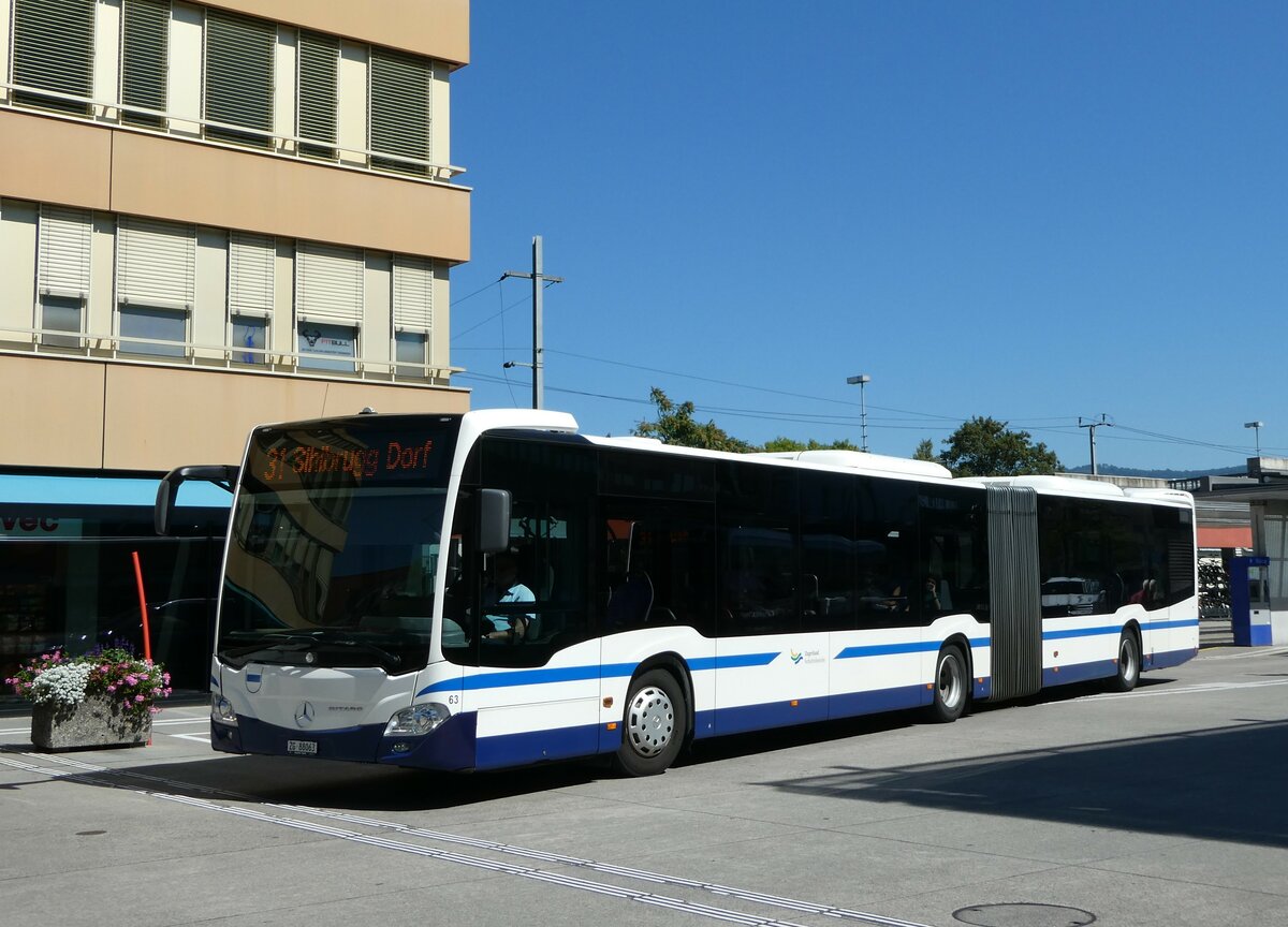 (253'602) - ZVB Zug - Nr. 63/ZG 88'063 - Mercedes am 11. August 2023 beim Bahnhof Baar