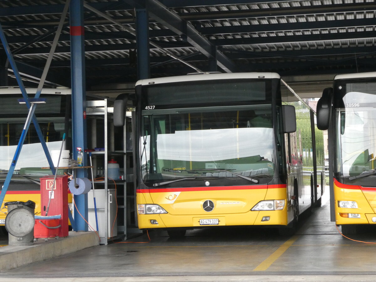 (253'670) - PostAuto Nordschweiz - AG 479'337/PID 4527 - Mercedes am 12. August 2023 in Laufen, Garage