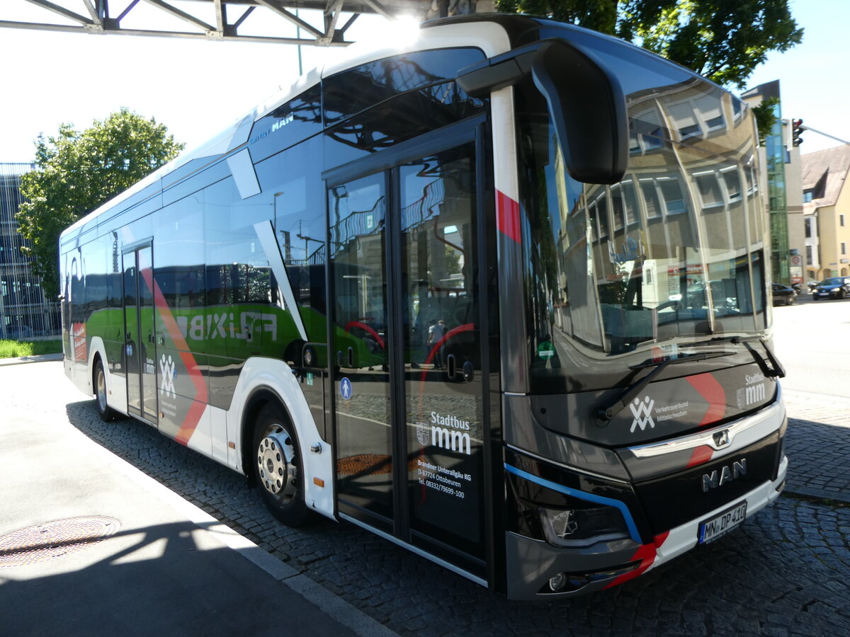 (254'798) - BBS Brandner, Krumbach - MN-DP 410 - MAN am 4. September 2023 beim Bahnhof Memmingen